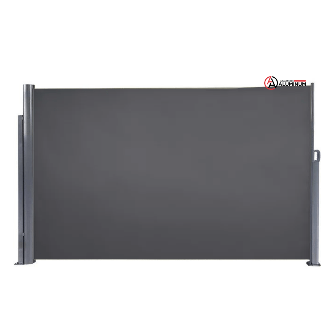 6′ x 10′ Retractable Privacy Wall – Grey Polyester Fabric