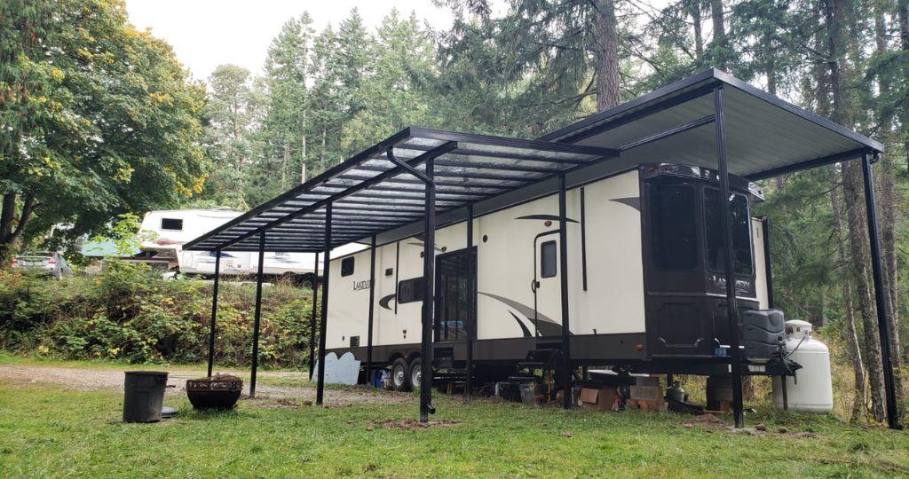 Aluminum patio cover with for RV